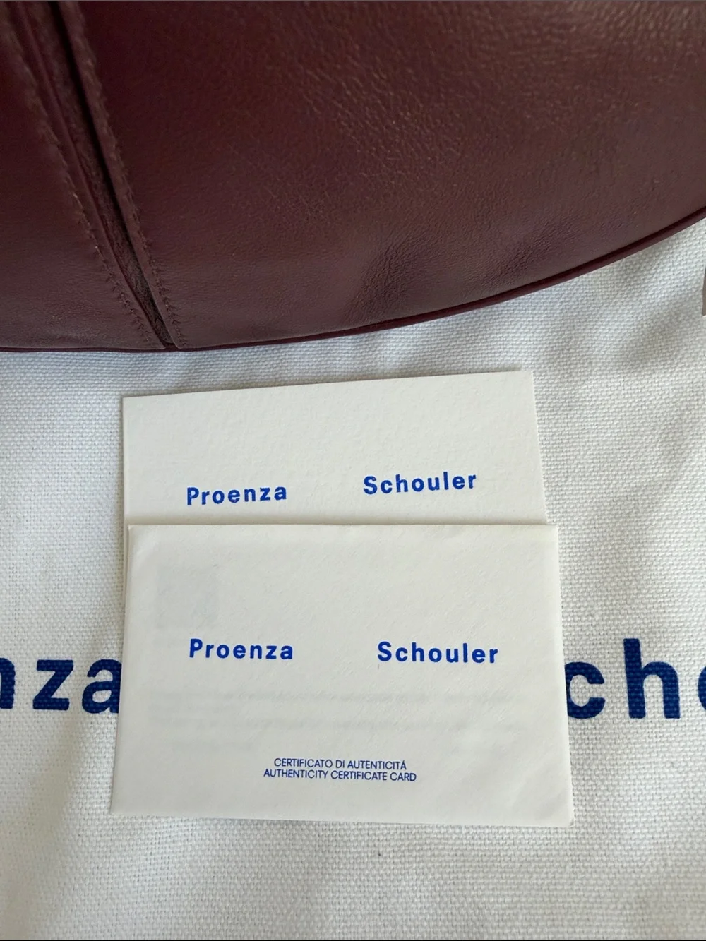 Brand New Proenza Schouler Small Slide Leather Hobo Bag – Burgundy NWT - Picture 8 of 9